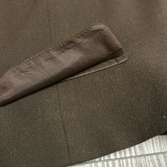 Women’s dark brown Limited button up vest 100% wool size large - Picture 3 of 8